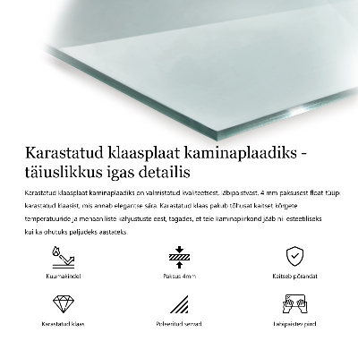 Placa de vidro temperado para lareira transparente