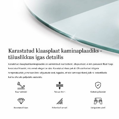 Placa de vidro temperado para lareira transparente