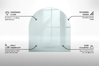 Placa de vidro temperado para lareira transparente