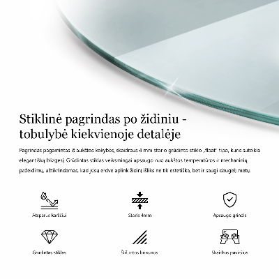 Base de vidro para lareira transparente