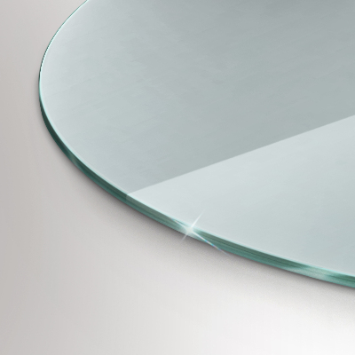 Base de vidro para lareira transparente