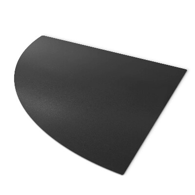 Base em quarto de círculo para lareira preta em chapa metálica