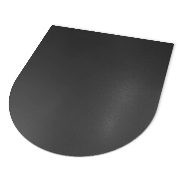 Base semi-oval para lareira preto em chapa metálica