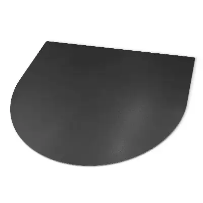 Base semi-oval para lareira em chapa metálica preta