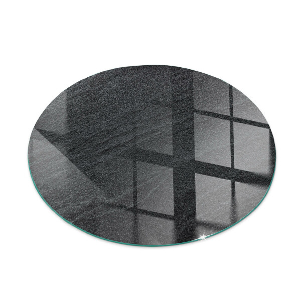 Base de vidro redonda para lareira Textura de pedra natural