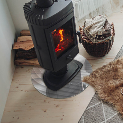 Placa de vidro temperado para lareira Ondas de linhas delicadas