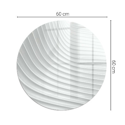 Placa de vidro temperado para lareira Ondas de linhas delicadas