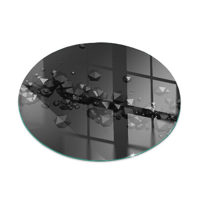 Base de vidro redonda para lareira Nuvem abstrata de sólidos