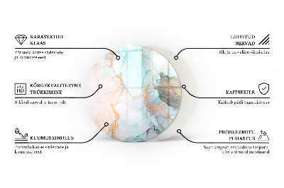 Base de vidro redonda para lareira Nuvem abstrata de sólidos