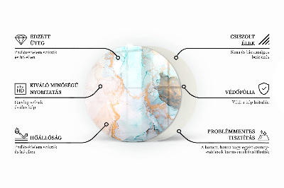 Base de vidro redonda para lareira Nuvem abstrata de sólidos