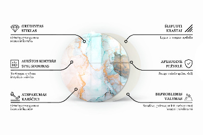 Base de vidro redonda para lareira Nuvem abstrata de sólidos