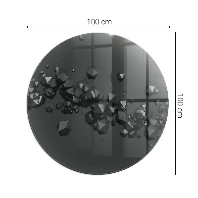 Base de vidro redonda para lareira Nuvem abstrata de sólidos