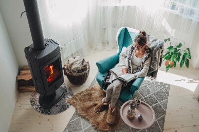 Placa de vidro temperado para lareira Padrões de azulejos decorativos