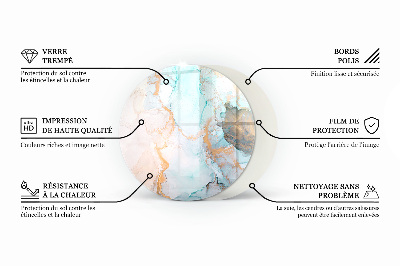 Placa de vidro temperado para lareira Textura de pedra natural