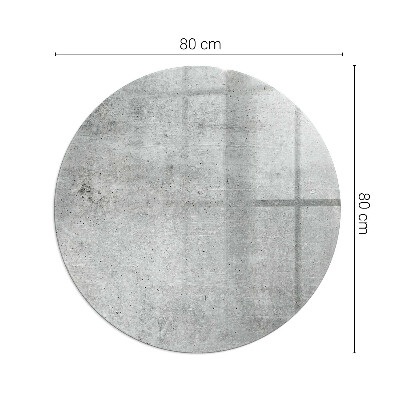 Base de vidro redonda para lareira Textura de concreto bruto