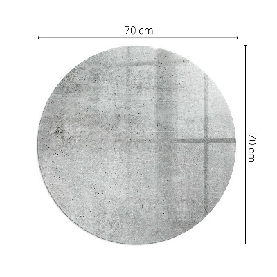 Base de vidro redonda para lareira Textura de concreto bruto