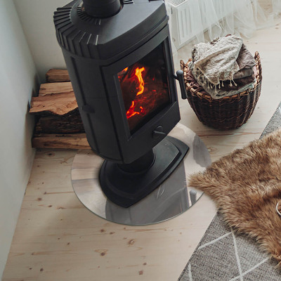 Placa de vidro temperado para lareira Padrão de mármore natural