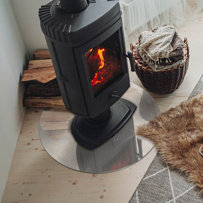 Placa de vidro temperado para lareira Padrão de mármore natural