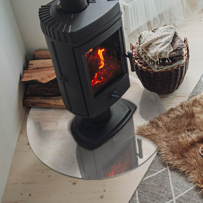 Placa de vidro temperado para lareira Padrão de mármore natural