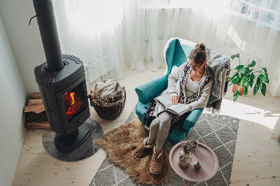 Placa de vidro temperado para lareira Textura de superfície bruta