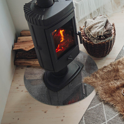 Placa de vidro temperado para lareira Textura de superfície bruta