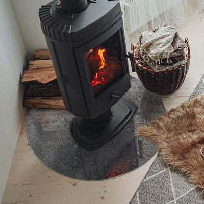 Placa de vidro temperado para lareira Textura de superfície bruta