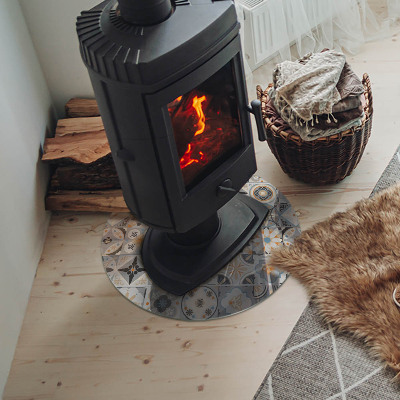 Placa de vidro temperado para lareira Padrões de mosaico em azulejos