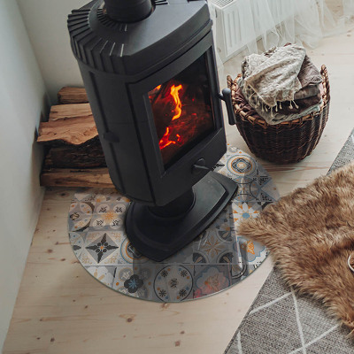 Placa de vidro temperado para lareira Padrões de mosaico em azulejos