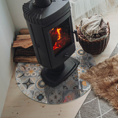 Placa de vidro temperado para lareira Padrões de mosaico em azulejos