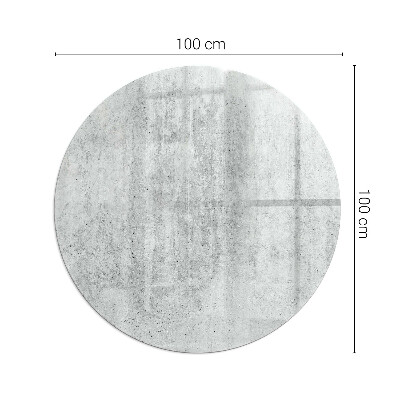 Base de vidro redonda para lareira Textura de concreto bruto