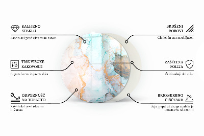 Base de vidro redonda para lareira Geometria com madeira