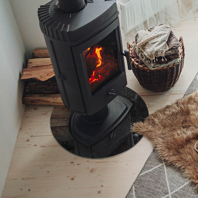 Placa de vidro temperado para lareira Textura da superfície da pedra