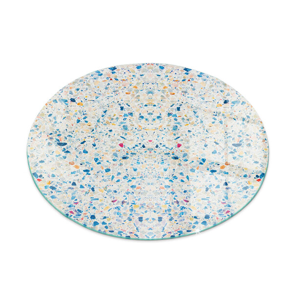 Base de vidro redonda para lareira Padrão de textura abstrata