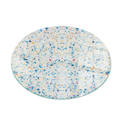 Base de vidro redonda para lareira Padrão de textura abstrata