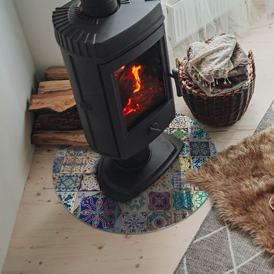 Base de vidro redonda para lareira Padrões de mosaico em azulejos