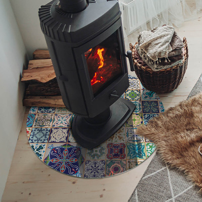 Base de vidro redonda para lareira Padrões de mosaico em azulejos