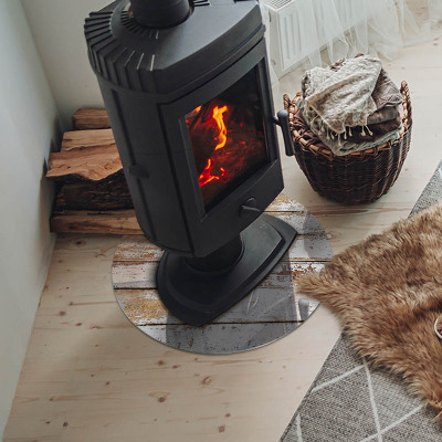 Placa de vidro temperado para lareira Placa de madeira danificada