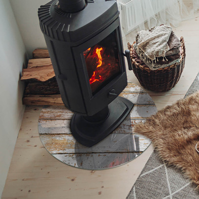 Placa de vidro temperado para lareira Placa de madeira danificada