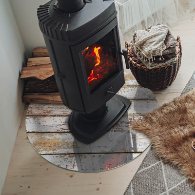 Placa de vidro temperado para lareira Placa de madeira danificada