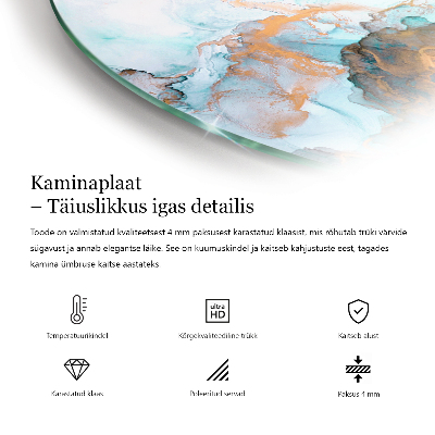 Placa de vidro temperado para lareira Padrão floral com borboletas