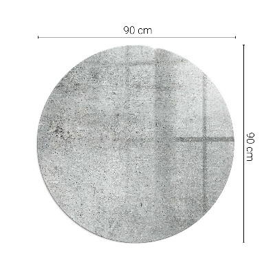 Base de vidro redonda para lareira Textura de concreto bruto
