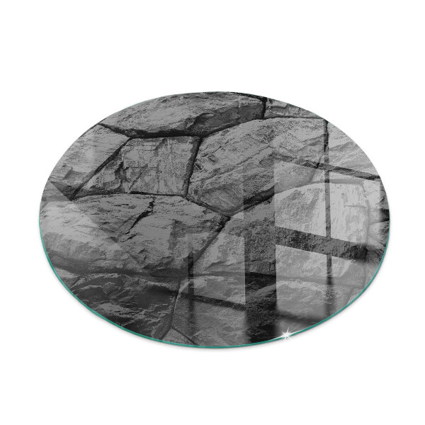 Placa de vidro temperado para lareira Padrão de pedra natural