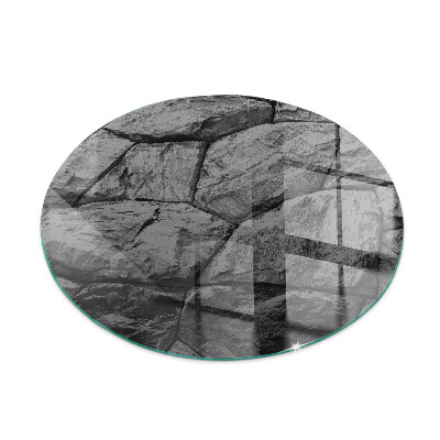 Placa de vidro temperado para lareira Padrão de pedra natural