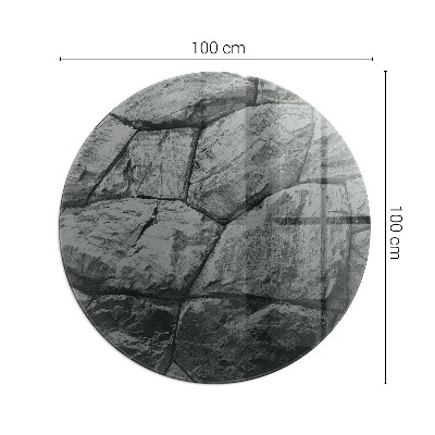 Placa de vidro temperado para lareira Padrão de pedra natural