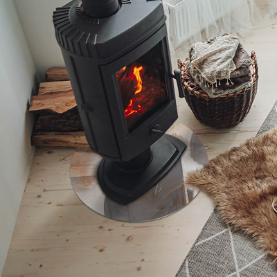 Placa de vidro temperado para lareira Padrão de pedra natural