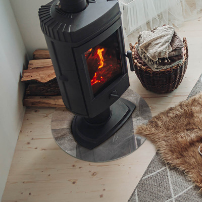 Placa de vidro temperado para lareira Padrão de pedra natural