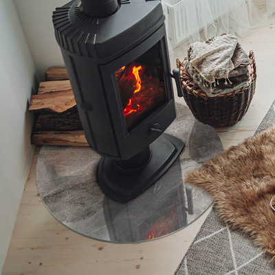 Placa de vidro temperado para lareira Padrão de pedra natural