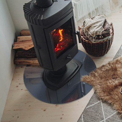 Placa de vidro temperado para lareira Cor: Azul Escuro