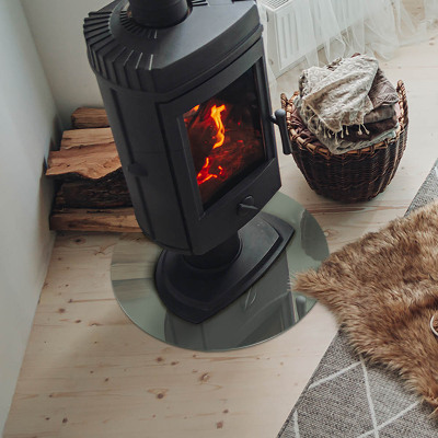 Placa de vidro temperado para lareira Cor cinza-esverdeada