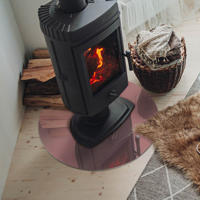 Placa de vidro temperado para lareira Cor rosa